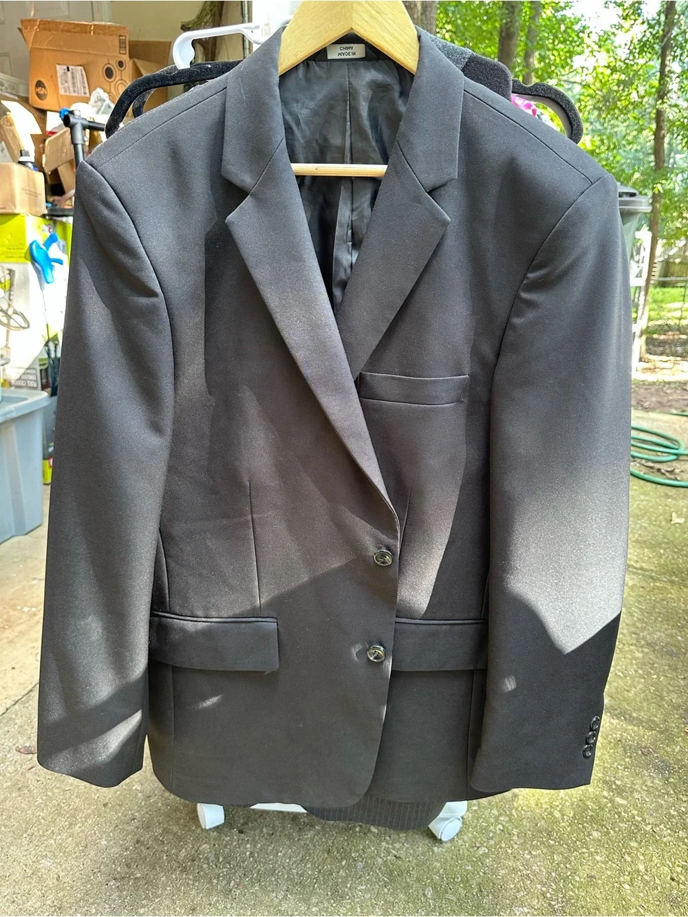 Men's Black Tailored Blazer - Classic Professional Style